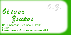 oliver zsupos business card